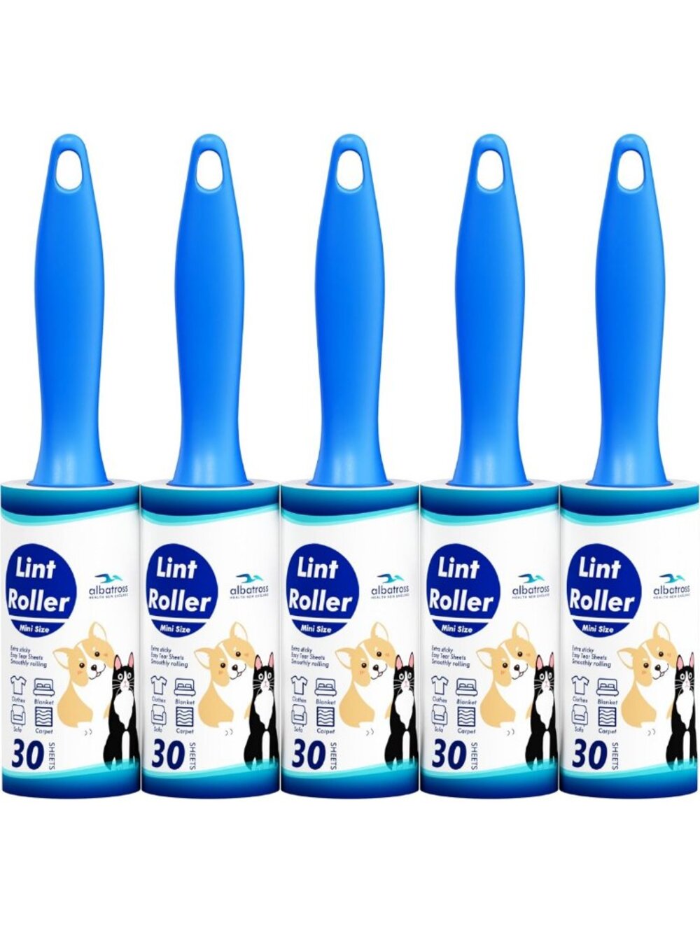 150 Mini Lint Rollers - 150 Sheets, Small Size, Perfect for Clothes & Fabrics